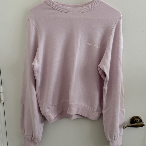 Spiritual Gangster Tops - Lavender “do all things with love” Spiritual Gangster Crewneck Sweatshirt
